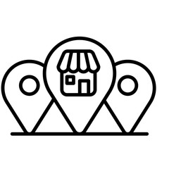 Branch Location icon, bussines franchise
