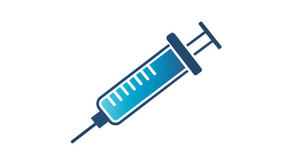 Fototapeta premium Isolated syringe with needle, used for injecting medicine, on a white background