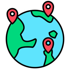 Branch Location icon, bussines franchise