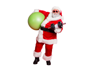 Full length body size view of nice attractive cheerful content fat bearded man working out doing physical exercise diet calories burn pilates workout isolated on bright vivid shine red background