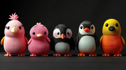 Obraz premium Hand-drawn Cute Animal Superheroes Collection for Kids Fashion and Textile Prints - Duck, Penguin, and Pig with Funny Quotes and Posters in Scandinavian Style Flat Design Vector Illustration