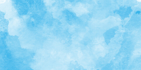 blue watercolor splash background with watercolor stains, soft color gradient Blue watercolor clouds on white background,  Aquarelle texture of painted sky blue watercolor, Hand painted blue paper.