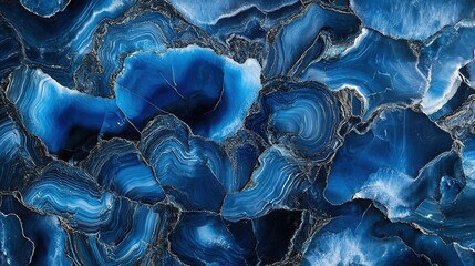 Obraz premium Stunning Abstract Glass Pattern with Indigo Marble Texture. Modern Art and Design Elements in a Unique Visual Representation.