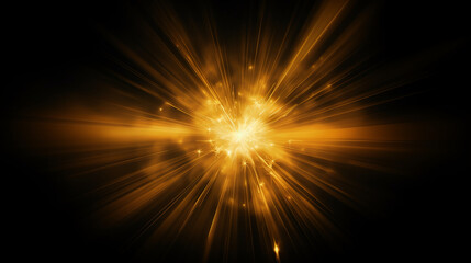  golden light radiating outward from a center point