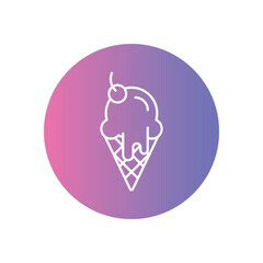 Obraz premium Ice Cream vector icon stock illustration