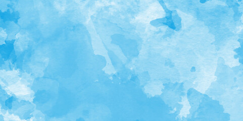 blue watercolor splash background with watercolor stains, soft color gradient Blue watercolor clouds on white background,  Aquarelle texture of painted sky blue watercolor, Hand painted blue paper.