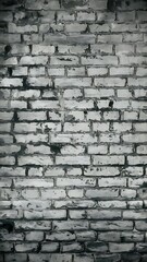 Full frame of white grunge textured brick wall background