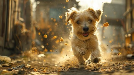 Missed Opportunity: A Canine's Failed Attempt to Catch a Snack