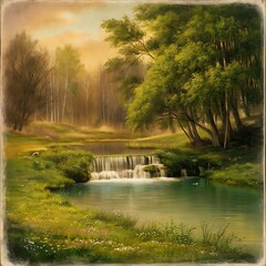 Naklejka premium Vintage nature background