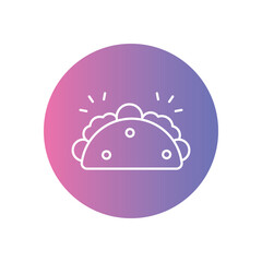Taco vector icon stock illustration