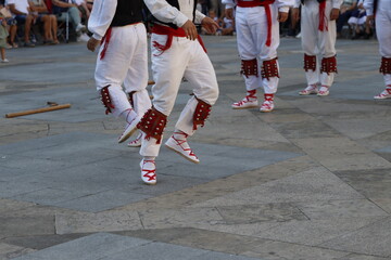 Traditional dance in a Basque folk festival