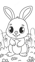 Fototapeta premium bunny coloring book 