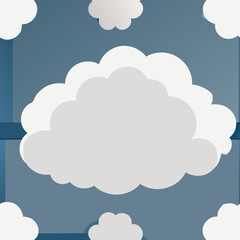 clouds on blue background