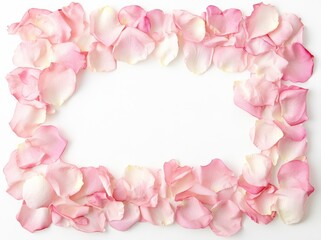 Floral Rose Petal Frame for Valentines Day