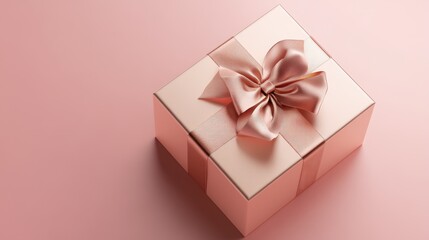 Personalized Gift Box with Name Engraving - Elegant Wrapped Present in 3D Illustration