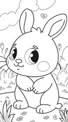 Obraz premium rabbit coloring book