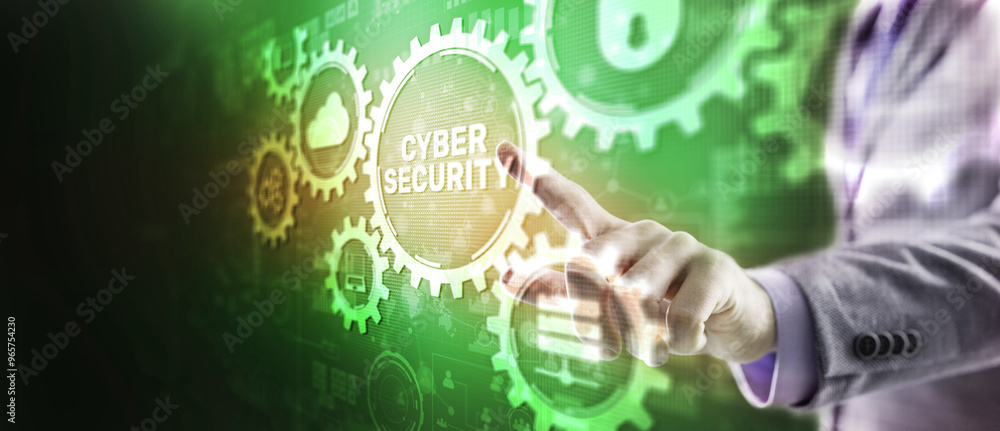 Poster internet cyber network security 2024. new level of security for your company