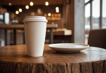 Latte Art in a Cozy Café Atmosphere
