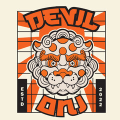 Hand Drawn Foo Dog Illustration Stock Vector	
