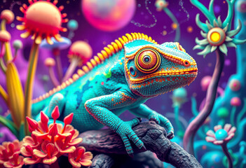 Obraz premium Alien Chameleon