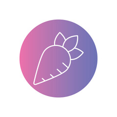 Carrot vector icon stock illustration