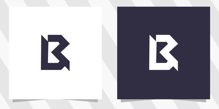 letter br rb logo design vector