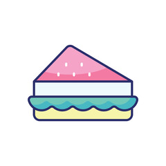 Sandwich vector icon stock illustration