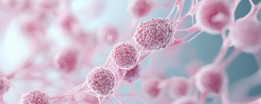 Microscopic view of embryo development stages, detailed cellular differentiation, biology focus