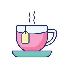 Tea Cup vector icon stock illustration