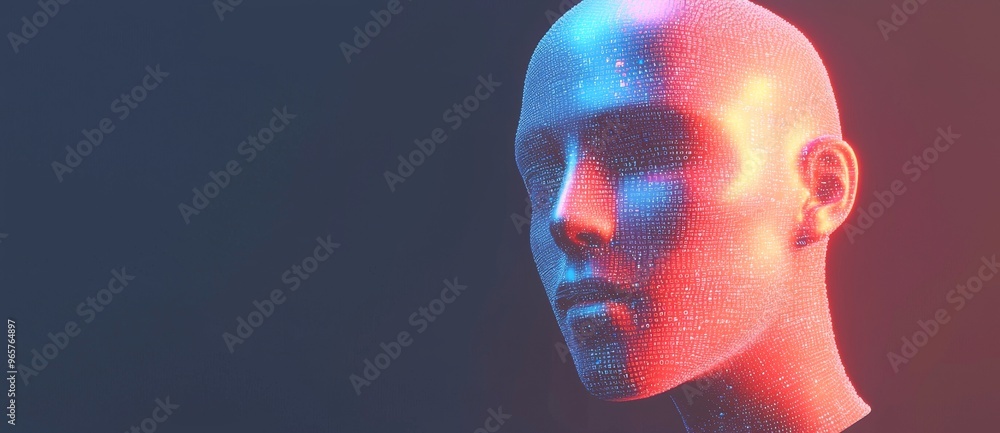 Poster to analyze automated data and showcase it through text, businesses use stock and deep learning techn
