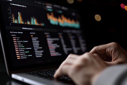 Using a computer and dashboard for data analysis, the analyst or scientist analyzes complex data sets. Insights development engineer.