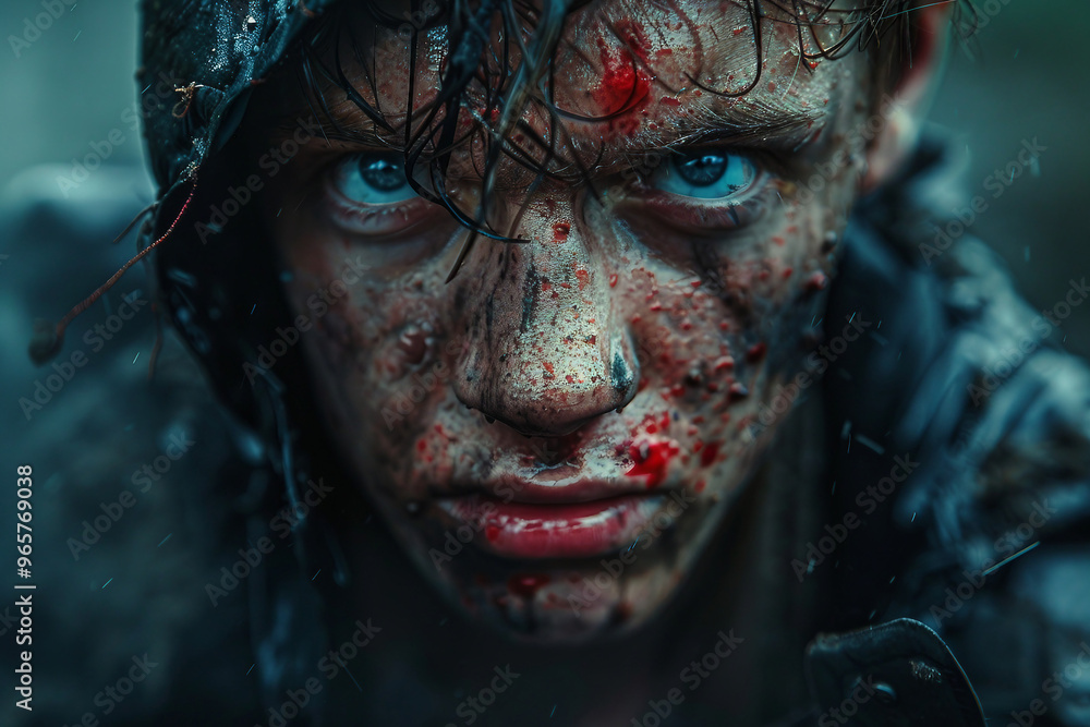 Poster image of dangerous apocalypse scary disaster created with generative ai