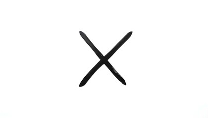 Math X multiply symbol on a white background