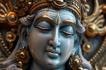 Statue of god created with generative AI technology