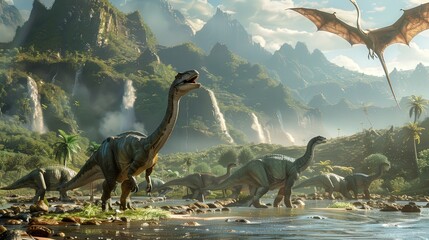 Step back in time to a primeval world where dinosaurs rule the land