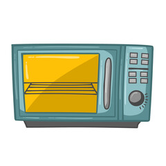 Obraz premium microwave oven vector illustration
