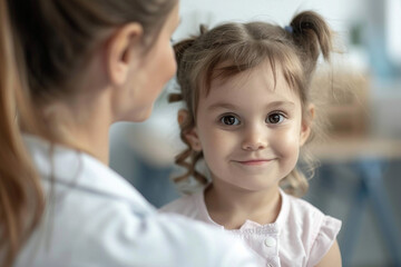 AI generated picture of cute girl on a medical checkup