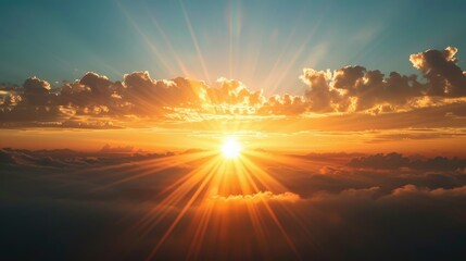 Obraz premium Sunrise and its impact on human mood and productivity