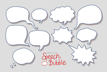 Doodle Cartoon Speech Bubble