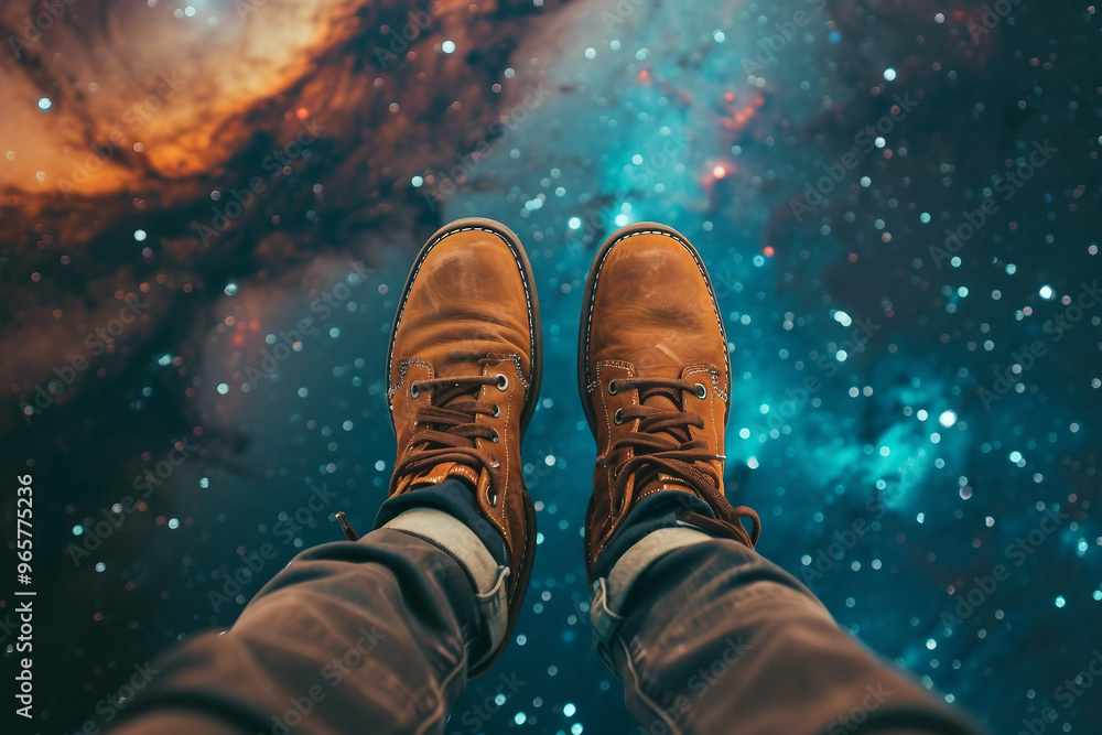 Canvas Prints modernistic futuristic space traveling conceptual photo image ai generative cosmic science fiction