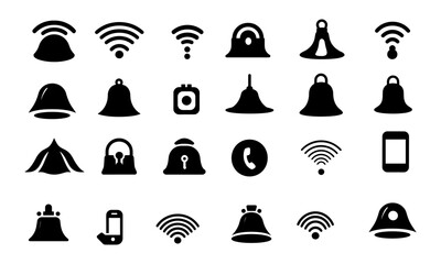 Set of Office and Media Icons
