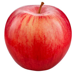 Apple isolated png. Red apple on transparent background. PNG format. Red apple with no background. Full depth of field.