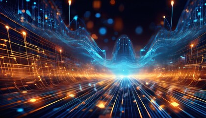 Obraz premium realms. lights of fractal realms, energy of fractal realms