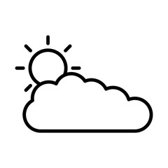 Weather forecast line icon