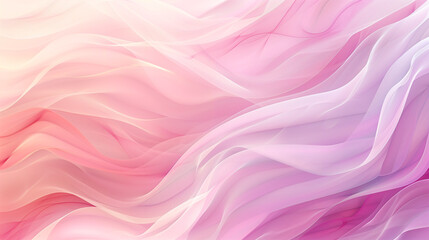 Fototapeta premium Soft pastel abstract waves in gentle pink, peach, and purple tones.