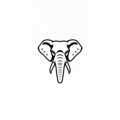 elephant isolated on white background. elephant isolated on white. illustration of an elephant. ICON. logo. 