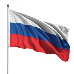 Fototapeta premium Russia Flag Isolated on Transparent Background