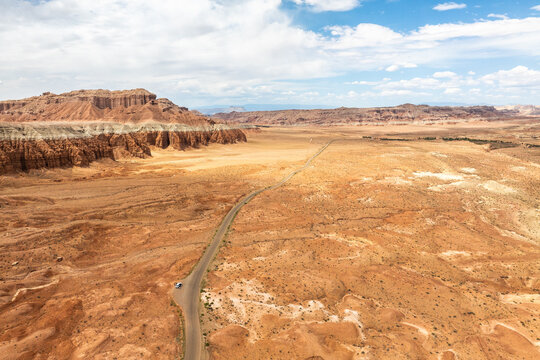 Expansive aerial view of Goblin Valley State Park