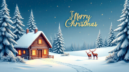 Naklejka premium Warm Christmas Wishes Bring Peace and Joy to Your Holiday Season