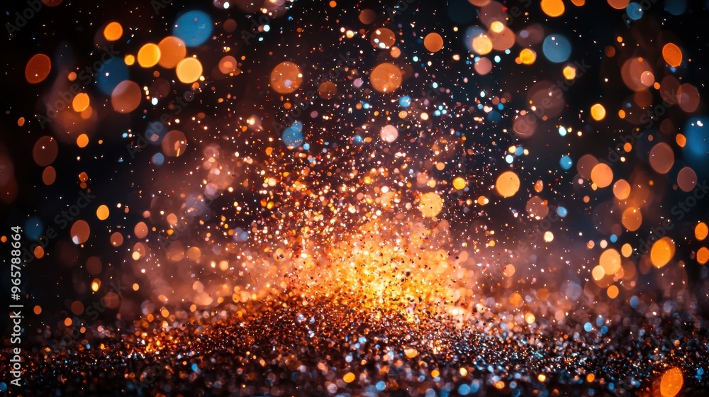 Aufkleber sparkling particles emerge from a vibrant burst of color in an artistic display of light during the 